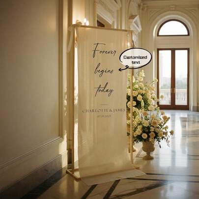 Customized "Welcome To Our Wedding" Vinyl Decal Only - Personalized Name Mirror Sticker - High Quality Removable Event Decor Lettering