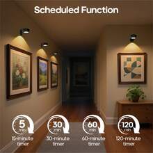 Bộ 1/3/6 đèn gắn tường bằng kim loại màu đen, đèn trưng bày, điều khiển từ xa - Có thể điều chỉnh độ sáng và 3 màu/RGB, có hẹn giờ, đèn chiếu sáng dùng pin cho môn khúc côn cầu trên băng, đèn trưng bày, tủ trưng bày văn phòng, khung ảnh nghệ thuật (Điều khiển từ xa đã bao gồm pin; sản phẩm không bao gồm pin) - đèn tròn - Xem 5