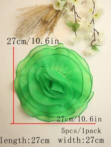 超大纯色欧根纱多层褶边布花，简约设计，适合 DIY 服装、婚纱、服装配饰 - 多色 - 查看 39