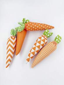 5pcs Soft Artificial Carrots Suitable For Easter Bunny Centerpieces, Spring Table Decorations, Birthday Party Supplies - Realistic Plastic Carrot Decorations For Home - Spring Tableware Gift - Multicolor - View 6