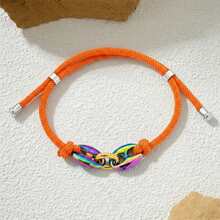 可调节街头时尚猪鼻子手链，男女皆宜，休闲百搭，适合海滩、日常佩戴叠戴，情人节、斋月、生日派对礼物 - 豬鼻子手繩 - 查看 8