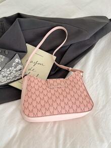 New Luxury Solid Color Versatile Women Shoulder Bag - Pink - View 10
