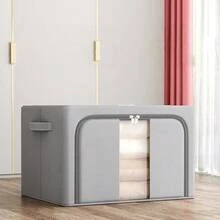 Hộp đựng quần áo, chăn ga gối đệm bằng nhựa PVC trong suốt, dung tích lớn, có thể gập lại, dùng trong gia đình. - Nhiều màu - Xem 3
