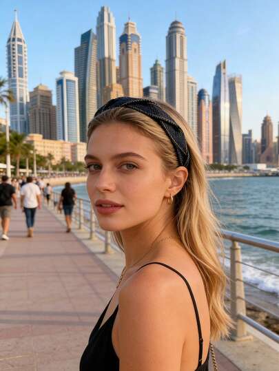 1pc Solid Color Retro Linen Headband, Versatile Casual Headwear For Daily Wear, Suitable For All Seasons