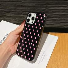 时尚果冻黑色TPU防震保护手机壳，兼容苹果机型，适合作为情侣、女友、女儿和少女的生日和圣诞礼物。 - 黑色 - 查看 2