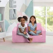 Cozee Flip-out Sherpa 2-in-1 Convertible Sofa to Lounger for - Rosa - Ver 2
