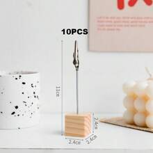 10 Pieces Place Card Holders Silver Note Postcard Business Card Message Card Sticky Note Holders - Multicolor - View 3
