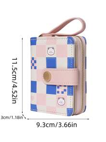 BATSIOE Cute Kitty Wallet, Fresh Japanese Style Women/Girl Short Zipper Purse, Textured Student Card Holder - Pink - View 8