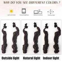 Tóc giả đuôi ngựa sợi tổng hợp 20 inch, 2 chiếc, tóc dài xoăn kiểu búp bê cho nữ, tóc đuôi ngựa thắt nơ bán sỉ - Nhiều màu - Xem 5