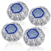 4 chiếc mũ ủ tóc nhiệt bằng giấy bạc nhôm, mũ ủ tóc hai lớp, mũ dày dặn có thể tái sử dụng để dưỡng tóc tại nhà và salon. - Phiên bản dày - Xem 10