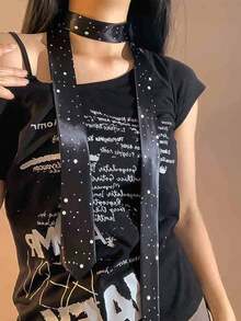 1pc Multicolor Long Silk Scarf, Suitable For Casual Wear, Can Be Used As A Headband Or Hairband - Multicolor - View 8