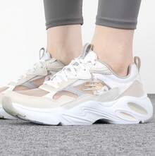 Skechers Giày thể thao nữ D'LITES Panda, bền, nhẹ, thoải mái, kiểu dáng đế dày, thích hợp cho hoạt động thường ngày. - Màu be/trắng - Xem 4