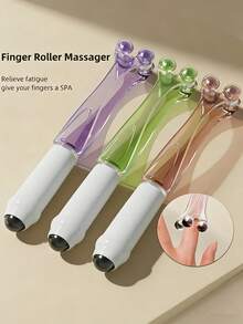 便携式磁珠指压按摩器，适用于手指、手掌按摩和SPA，多功能穴位按摩滚轮，便携式手部按摩工具，适合学校、旅行、居家、办公、健身、普拉提、锻炼、瑜伽、度假等场合。 - 彩色 - 查看 5