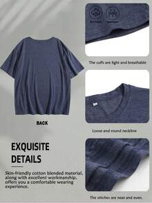 Colorful Woman Silhouette With Text Women's Plus Size Cotton Blend T-Shirt Soft Breathable Top, America 250th Anniversary Patriotic Outfit, 4th Of July St. Patrick's Day Easter Carnival Casual Daily - 藏青色 - 查看 5