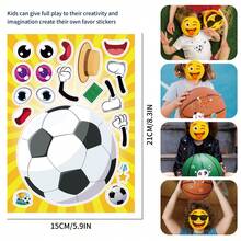 FIFA Multi-Sport Themed DIY Sticker Set, Football, Basketball, Baseball And Other Fun Expression Stickers, Great For Sports Enthusiasts Decoration, Also Suitable For Scrapbooking - Random - View 5