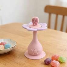 Infant Flower Desktop Toy, Strong Suction Base Can Adhere To Tabletop Or Bathroom, Flower Pacifier Design, Teething Toy For Babies - Multicolor - View 6