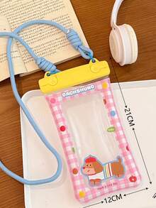 Waterproof Phone Pouch - Floating Waterproof Phone Bag With Shoulder Strap - Essential For Beach, Cruise, Travel - Fits All Devices, Touch Screen Friendly | Cartoon Pattern - Multicolor - View 9
