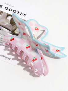1pc Cute Butterfly Hair Claw Clip, Hollow Hair Claw, Basic French Ponytail Clip, Girly Style Hair Accessory - Multicolor - View 2