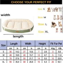 wuyingongfang Oval Solid Color Pet Bed, Multipurpose Dog/Cat Bed, Warm Soft Comfortable Anti-Dirt Anti-Wear Non-Stick Hair, Suitable For Small/Medium/Large Cats And Dogs, All-Season Pet Sleeping Mat - Multicolor - View 21