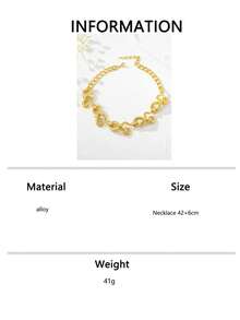 1件夸张盘绕蛇形项链，女士专属，独特个性项链，高端质感颈链 - 金黃色 - 查看 7