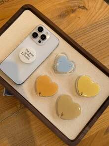 极简心形多功能手机支架，字母设计气垫手机支架，慵懒桌面手机支架 - 彩色 - 查看 2