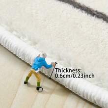 Thảm trải sàn phòng tắm hình chữ nhật thiết kế phẳng 2D này có họa tiết chú heo dễ thương. Được làm từ chất liệu microfiber giả cashmere chống trơn trượt và polyester mềm mại, rất thích hợp sử dụng trong phòng tắm, phòng khách, phòng ngủ, phòng ăn và hành lang. - Nhiều màu - Xem 8