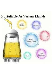 1个小型头皮按摩梳,滋养发根精华梳,精华液,营养液,护发素,精油滴管,可精准滴加液体或精油至发根,发夹,发饰,返校必备,旅行必备,居家必备,SPA,按摩工具,按摩。注意:本产品尺寸较小,其效果取决于添加的液体量。请按压并滚动顶部钢珠。 - 多色 - 查看 10