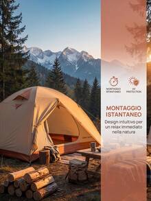 [URBANWAVE] 2-Person Outdoor Backpacking Tent, Ultra-Light Hiking Tent, 4-Season Backpack Tent Made Of Tear-Resistant Polyester Fabric, Lightweight Camping Tent, Compact Packable Tent And Super-Light Sunshade System - A - View 7