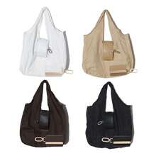 1pc Reusable Mini Keychain Tote Bag With Key Ring, Foldable Supermarket Shopping Bag, Daily Use Accessory - Multicolor - View 3
