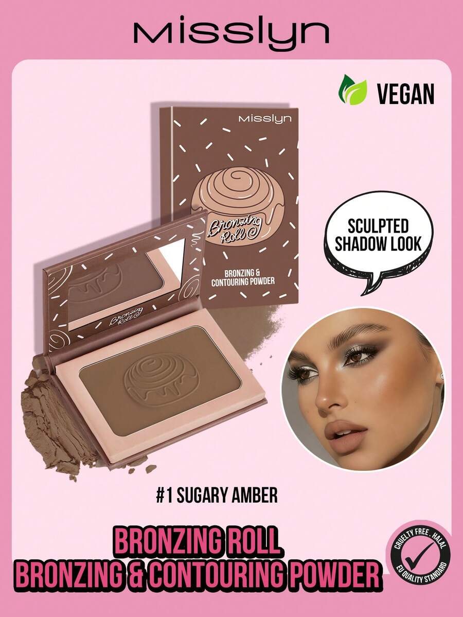 MISSLYN-Cinnadream 修容粉，质地柔滑易晕染，超细粉质，持久显色，冷色调打造自然妆容，面部塑形粉，保湿滋养，蕴含 Murumuru 果油混合物