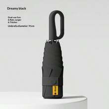 Mini Foldable Dual-Use Umbrella, Portable 5-Fold Umbrella With Ring Handle, Capsule Umbrella, UV Protection Sun Umbrella - Multicolor - View 15