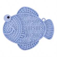 1pc Funny Cat/Dog Silicone Slow Feeder Mat, Fish/Frog Shaped Anti-Gulping Anti-Spill Suction Cup Lick Mat, Wall-Mountable - Multicolor - View 8