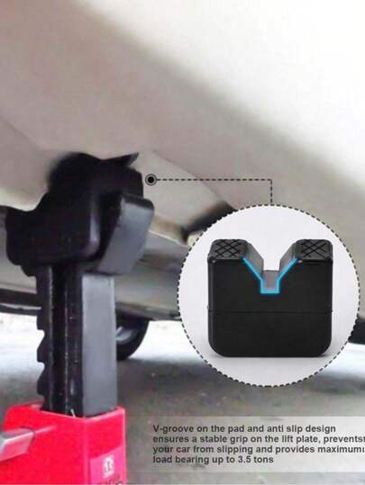 1/2 Stück Gummiauflage/Auflage/Gummimatte für Autoheber Säule, schwarze gerillt Bodenwannenmatte für Wagenheber, rutschfeste Gummioberfläche, bietet sicheren Fahrzeughalter, geeignet für die meisten Autos, Lkw, SUVs, Fahrzeugwartung