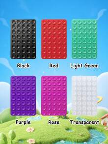 Silicone Adhesive Phone Grip, Creative Dotted Design, Strong Suction, Universal Anti-Slip Anti-Drop Phone Holder For Desk & Car - Multicolor - View 7