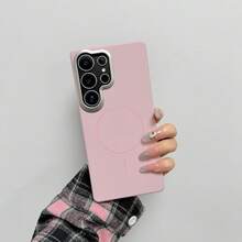 Galaxy S25 Ultra S24 Ultra S23 A17 A07 A56 A36 A26 A16 A54 手机磨砂防摔磁吸保护壳 - 粉色 - 查看 3