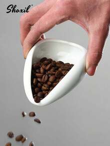 shoxil 1pc Ceramic Coffee Bean Measuring Cup - Multifunctional Container For Measuring Coffee Beans, Loose Leaf Tea And Spices. Built-In Measuring Spoon, Ideal As A Precise Measuring Tray For Coffee And Tea Preparation. - Multicolor - View 9