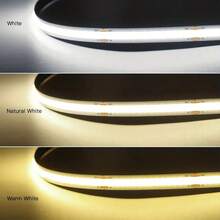 LQHZMYY 1 Stück Touch dimmbare LED Lichtleiste, 1 Set USB betriebener COB LED Streifen mit Touch-Steuerung (Langes Drücken zum Einstellen der Helligkeit), Einfarbige Optionen (3000K/4000K/6000K), geeignet für Geburtstagsfeiern und Weltraum-Themen, weicher Lichtstreifen für TV-Hintergrundbeleuchtung, Beleuchtung im Schlafzimmer, 5V - Neutrales Licht 4000K - Übersicht 11