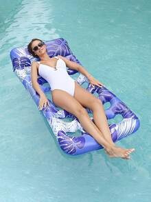 1pc Heart Hole Inflatable Pool Float, Striped Water Hammock Lounge Bed With Backrest, Foldable Swimming Floating Raft For Summer Pool Party Beach,Pool Inflatable,Holiday Essential,Inflatable Pool Floats,Pool Toys,Garden Ornaments - Multiple Styles - View 15