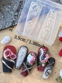 1pc Punk Precise Large Size Transparent Silicone Mold, Nail Art Mold, Medical/Dental Tool - Clear - View 10
