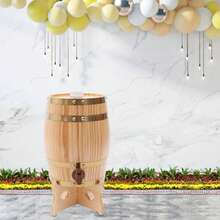 Fût à vin vertical en bois de 5 litres avec base et robinet, outils de brassage, idéal pour les maisons, hôtels, bars, cuisines, salles à manger et caves. - Voir 7
