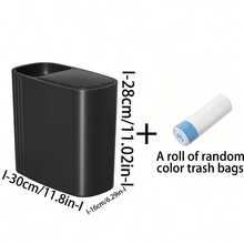 Slim Large Capacity Trash Can With Flip-Up Lid, Suitable For Garbage Bags, Scented Candles, Tissues, Multi-Functional Waste Bin, Waterproof Paper Storage Bin For Kitchen, Bedroom, Office, Laundry Room, Bathroom, Living Room, Home - Multicolor - View 18