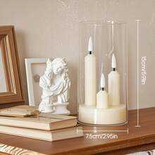 1pc LED Candle Light Set, Indoor/Outdoor Tabletop Atmosphere Lamp, Battery Powered (Batteries Not Included), Flickering Flame Night Light, Suitable For Home, Bedroom, Proposal, Christmas, Halloween, Party, Camping Decor - Candle - View 3