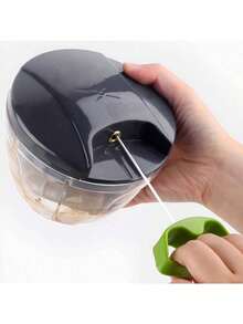 Máy xay thịt, thái lát, gọt vỏ, ép tỏi, xay rau củ, băm ớt và hành tây bằng tay, dung tích 600/1000ml, dụng cụ nấu ăn đa năng, thích hợp cho gia đình và xe RV. - Nhiều màu - Xem 10