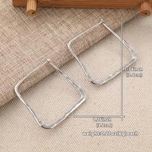 Craftsmen Easily Create Stylish Square Earrings, Suitable Daily Wear And Convenient Women To Accessorize With Anytime, Anywhere. - 金色的 - 查看 7