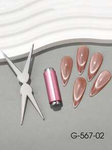 2-In-1 V-Shaped Cat Eye Magnetic Stick, Strong Magnetic Nail Art Tool For Nail Polish Gel, DIY Manicure Accessory - Multicolor - View 9