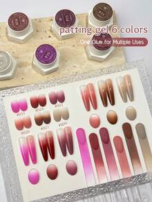 FRESCOBALDI 6 Warna Kutek Gel Semi-Padat dengan Saturasi Tinggi, Cocok untuk Salon Kuku dan Penggunaan DIY Sepanjang Tahun - MultiWarna - View 2