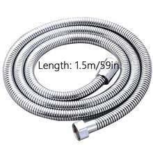 Đầu vòi sen 3 chế độ phun áp lực với dây dẫn dài 1,5m. Vòi phun silicon chống tắc nghẽn. Phun tia hỗn hợp nhẹ nhàng, phụ kiện vòi sen phòng tắm đa năng. - 1 vòi sen màu bạc + 1 ống dẫn nước dài 1,5m - Xem 3