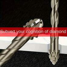 4-Flute Eccentric Tungsten Carbide Drill Bit Set - High Speed & Wear-Resistant, Suitable For Dry Drilling Tiles, Ceramics, Glass, Marble, Concrete And Stainless Steel - A - View 8