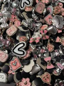 Geometric Pattern Basic ABS Plastic (ABS Resin) Shiny Silver Shoe Accessories, Suitable For Beach And All Seasons - Silver Pink - View 3