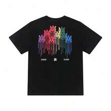 Graphic Tees Men - Black - Shirt With Color - Drip Art - Black - View 7